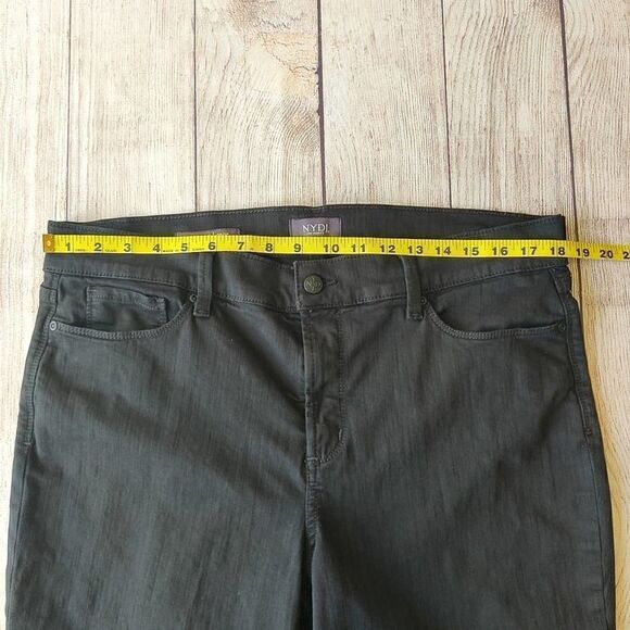 NYDJ Marilyn crop jeans black denim sz 14 - Picture 7 of 10